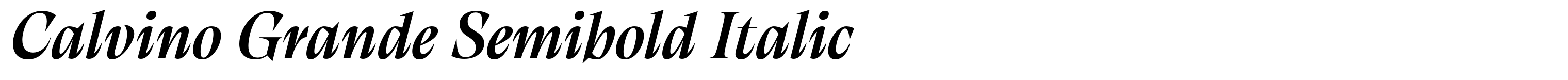 Calvino Grande Semibold Italic